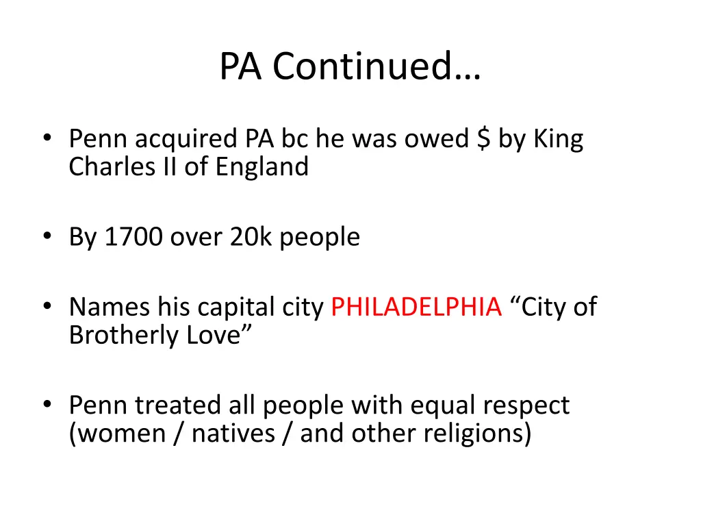 pa continued