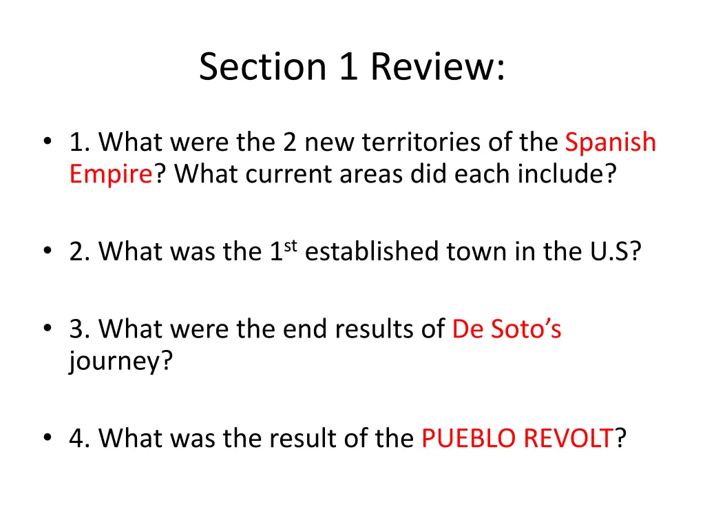 section 1 review
