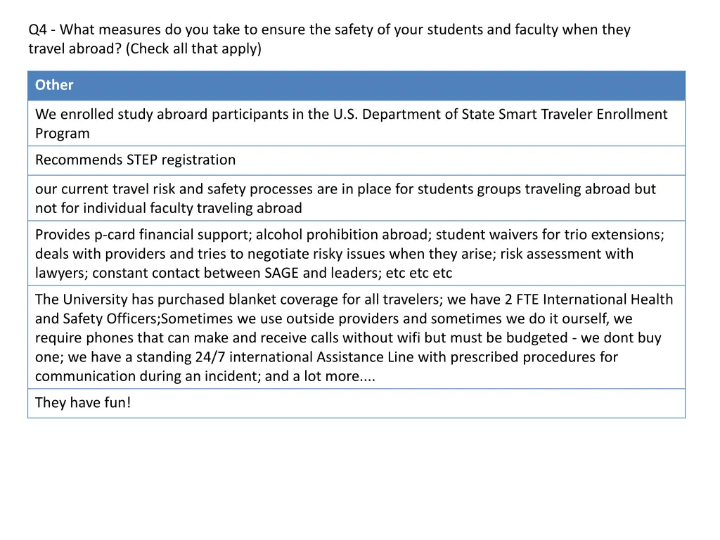 q4 what measures do you take to ensure the safety 3