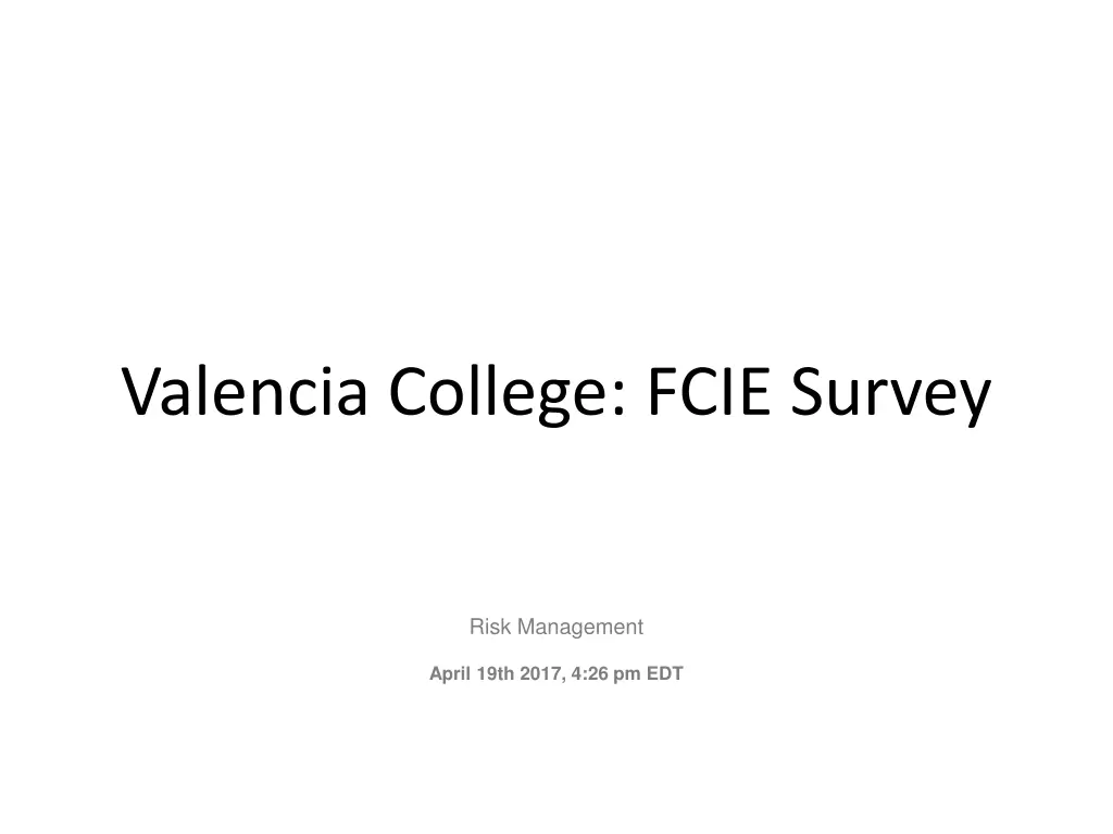 valencia college fcie survey
