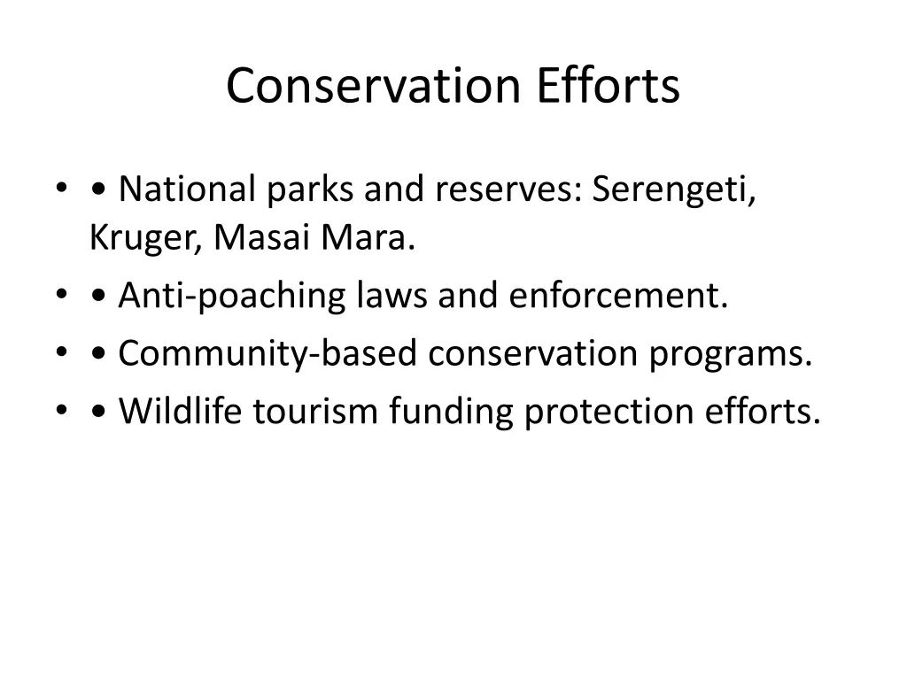 conservation efforts