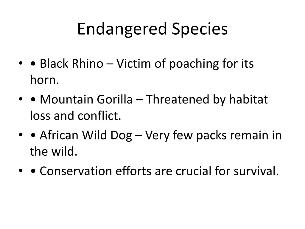 endangered species