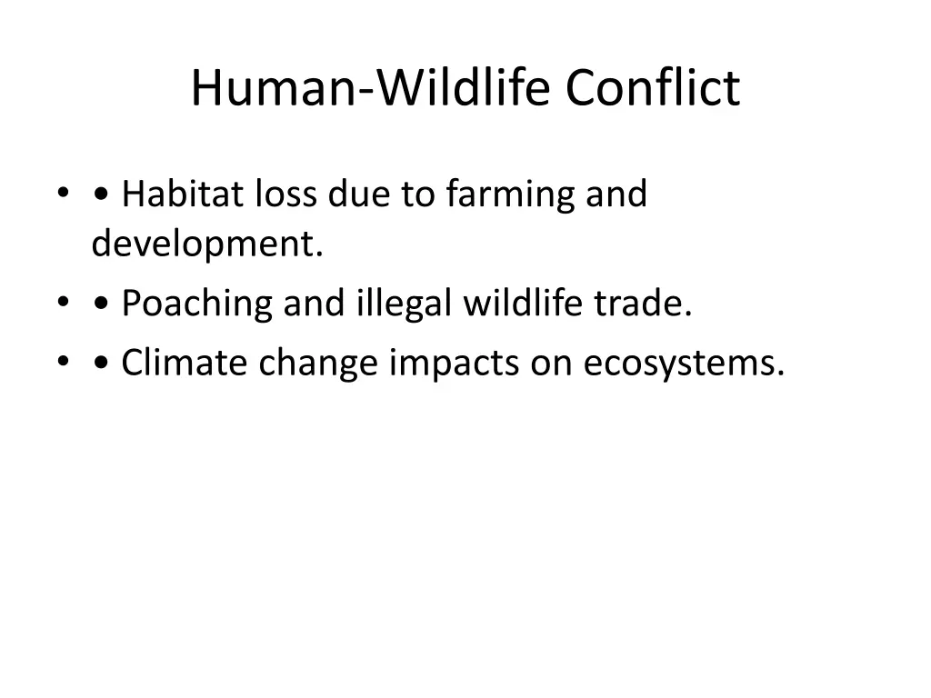 human wildlife conflict