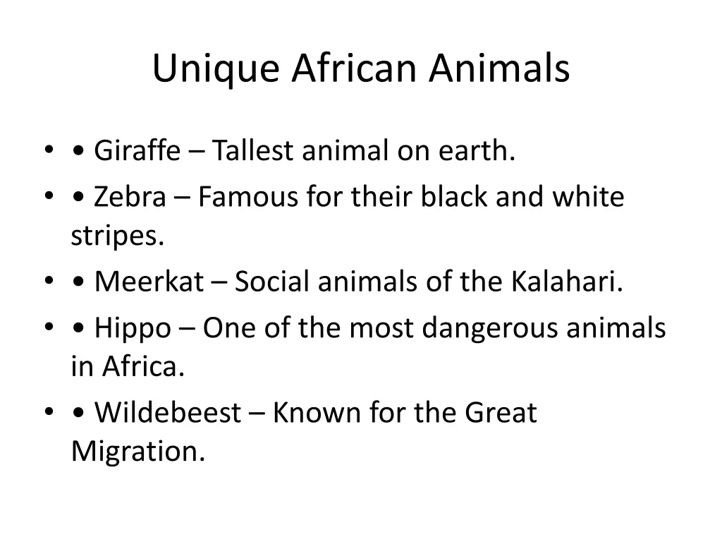 unique african animals