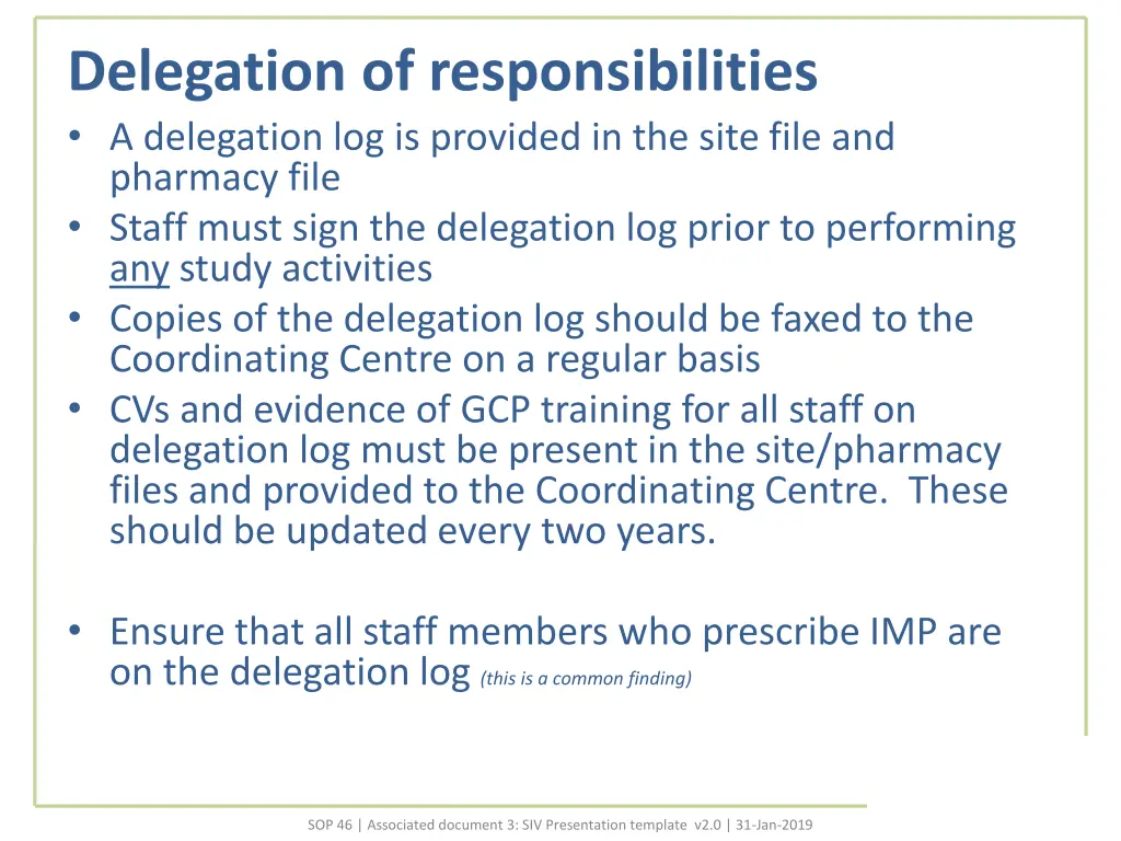 delegation of responsibilities a delegation