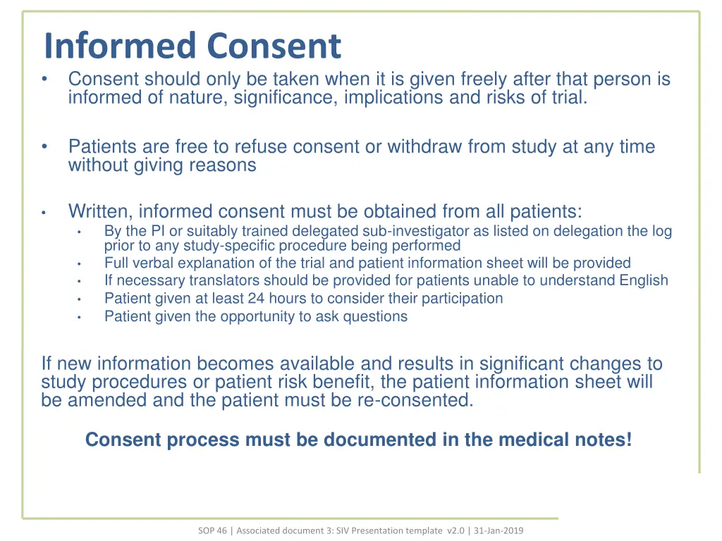 informed consent consent should only be taken
