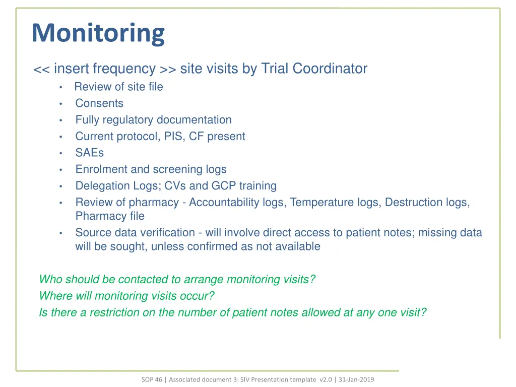 monitoring