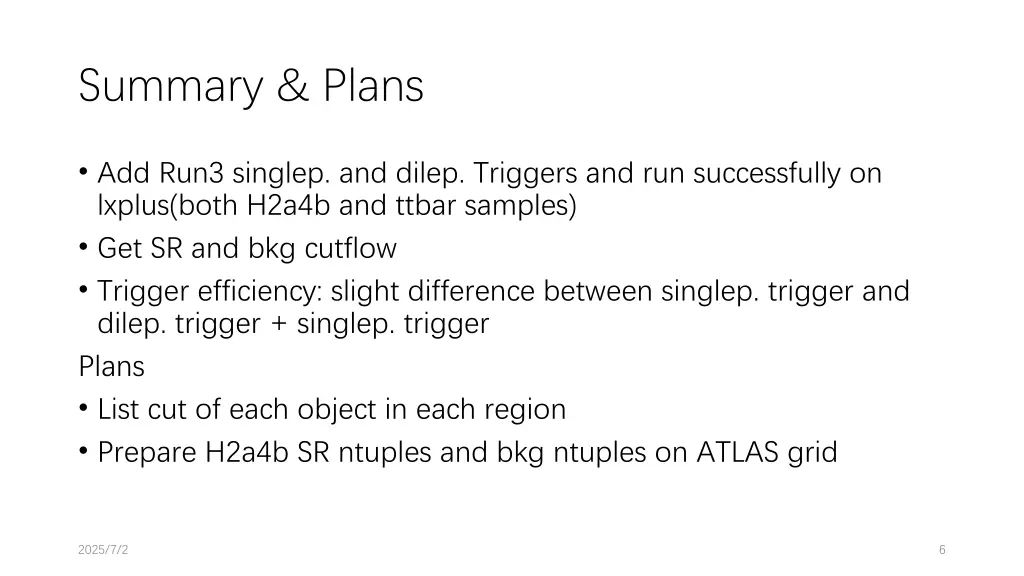 summary plans