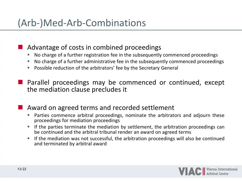 arb med arb combinations