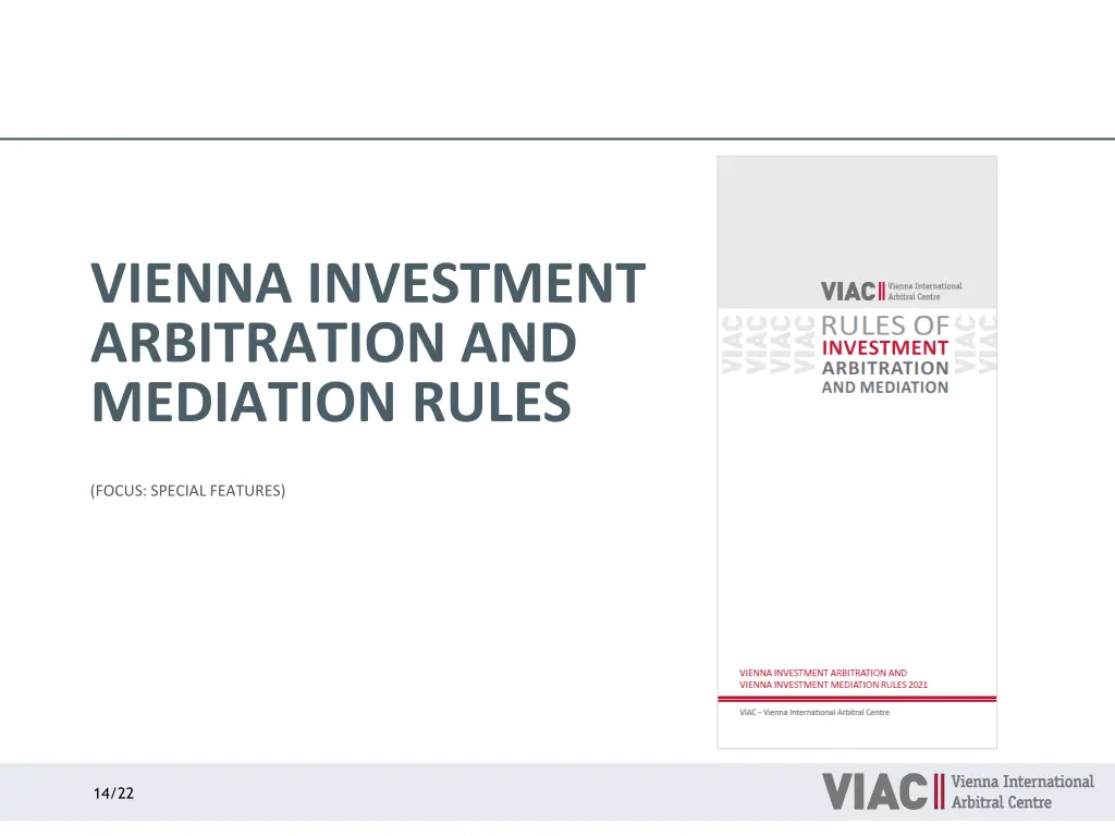 vienna investment arbitration and mediation rules