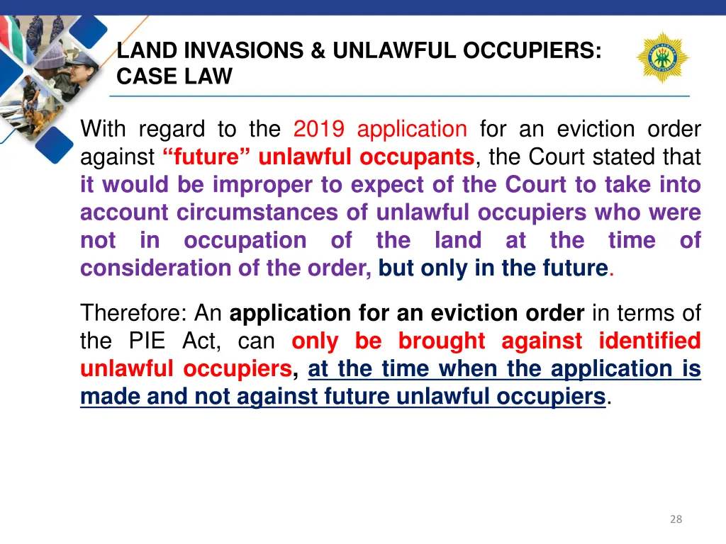 land invasions unlawful occupiers case law 10