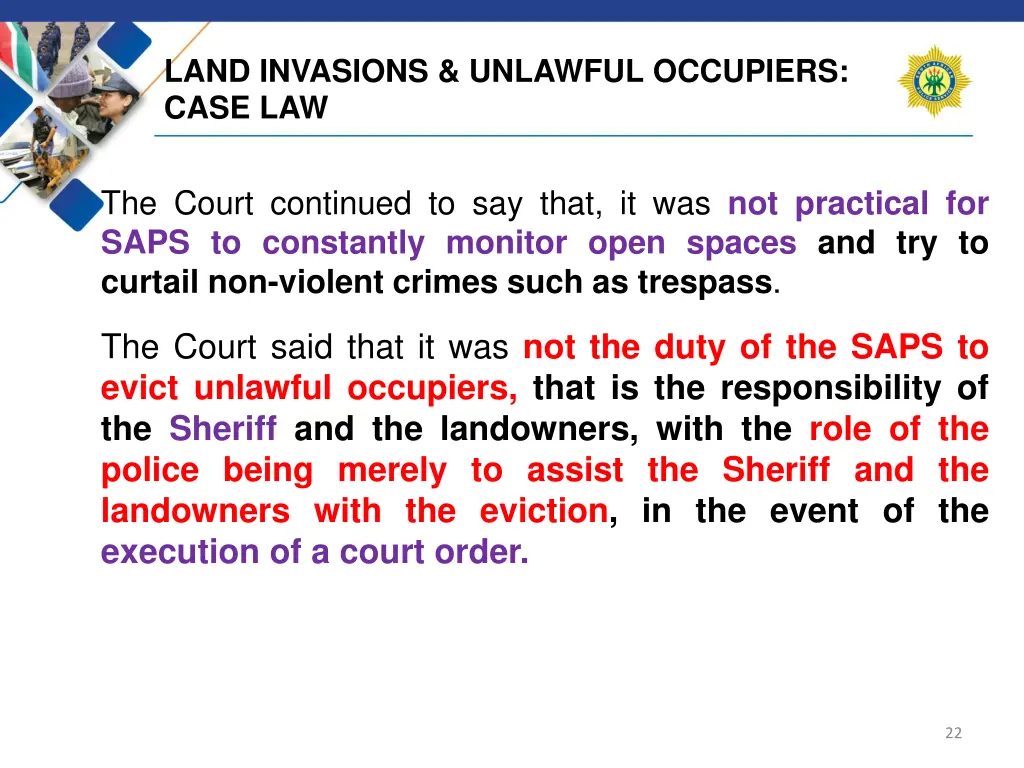 land invasions unlawful occupiers case law 4