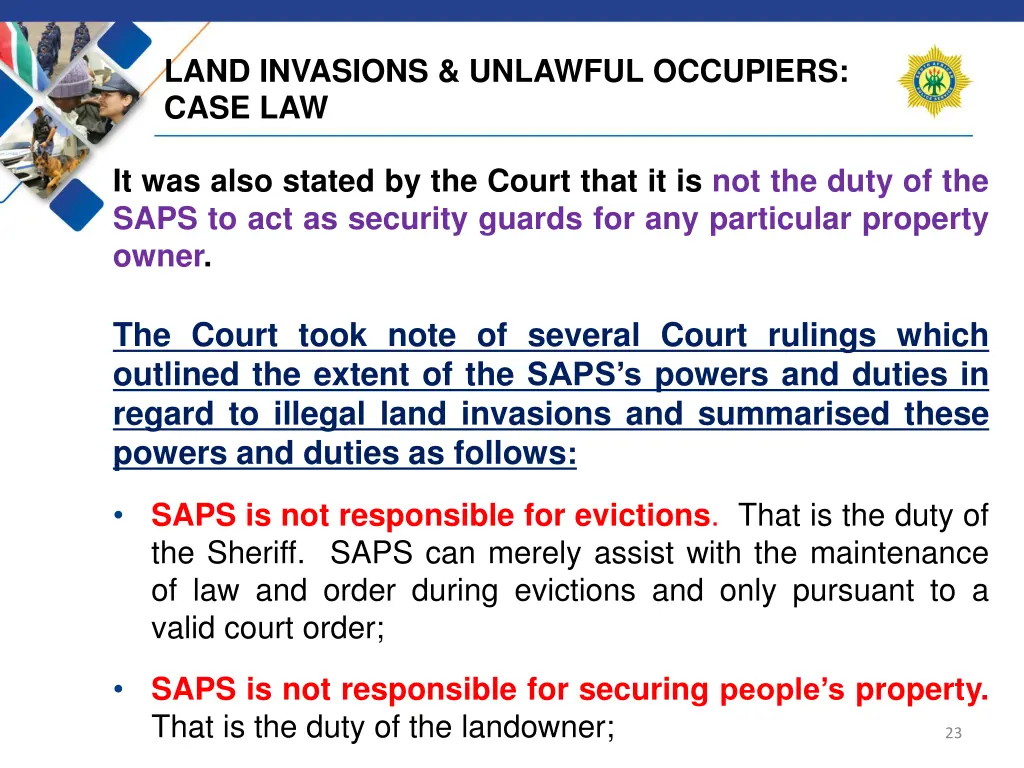 land invasions unlawful occupiers case law 5