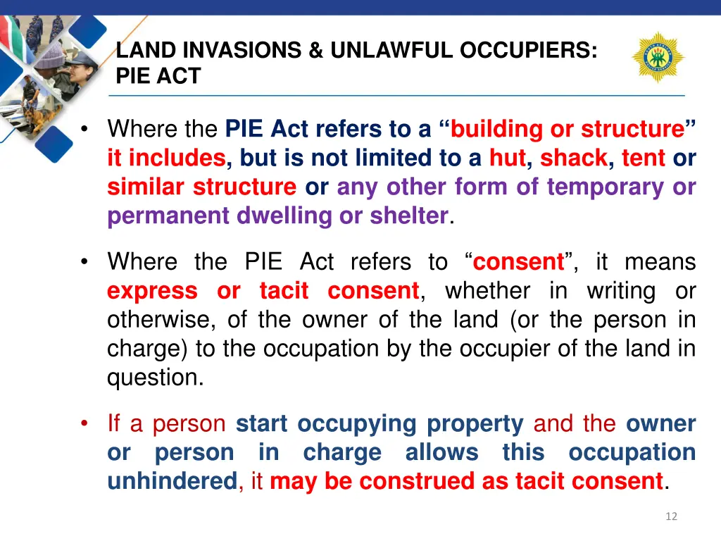 land invasions unlawful occupiers pie act 1