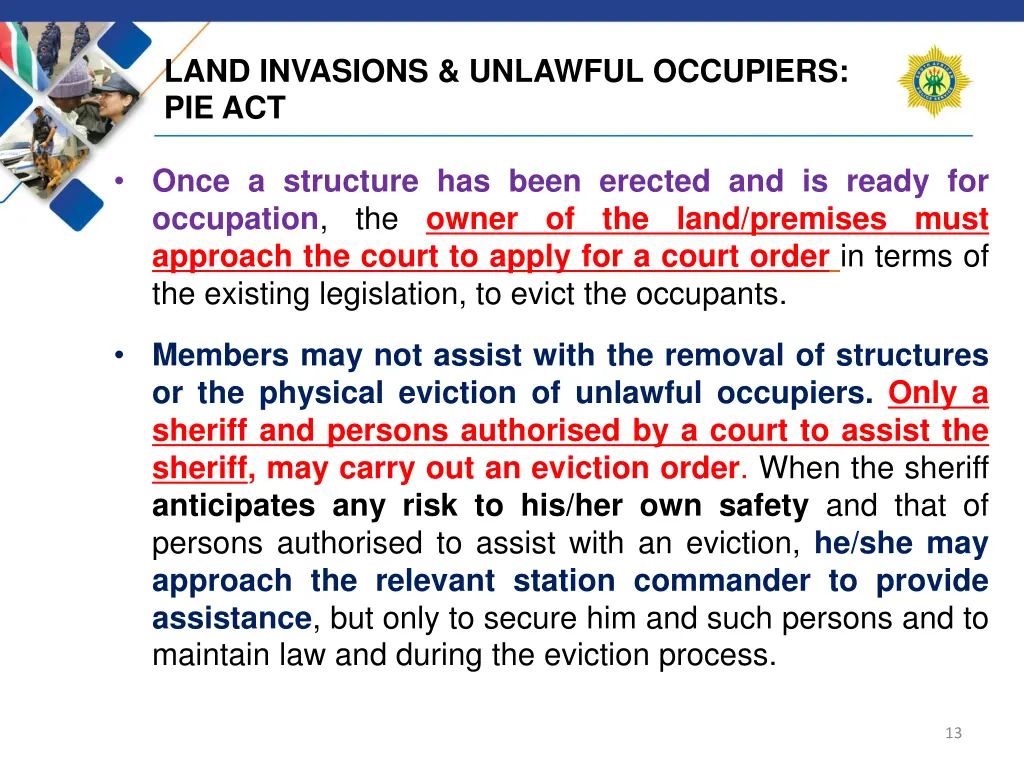 land invasions unlawful occupiers pie act 2