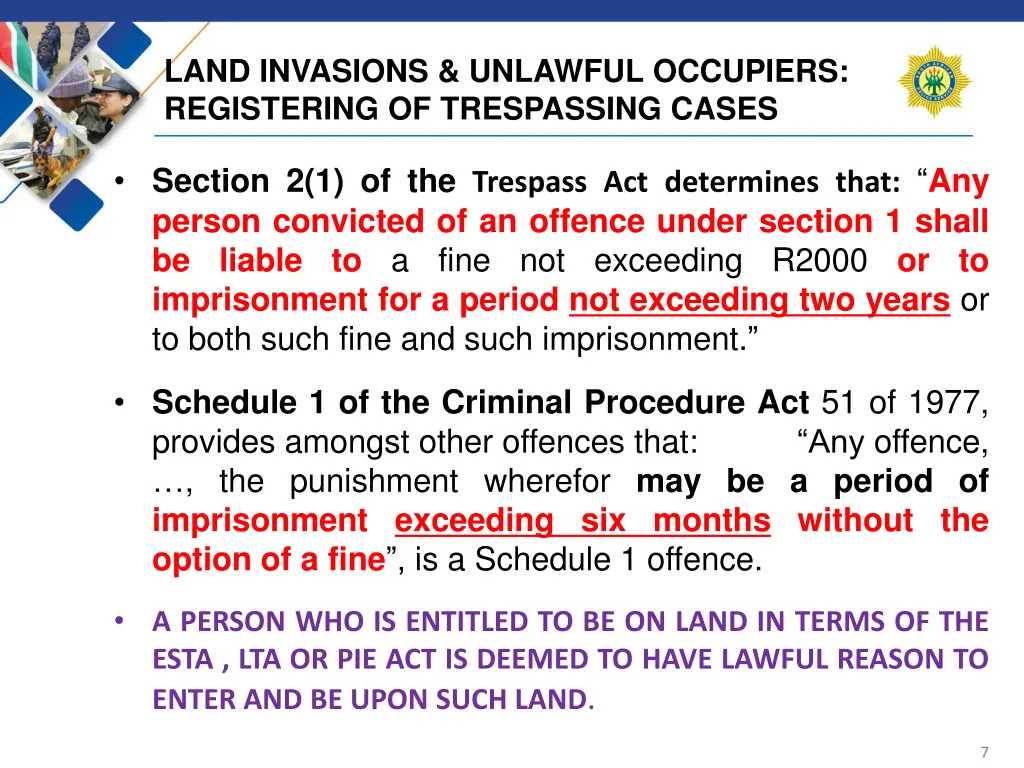 land invasions unlawful occupiers registering 2