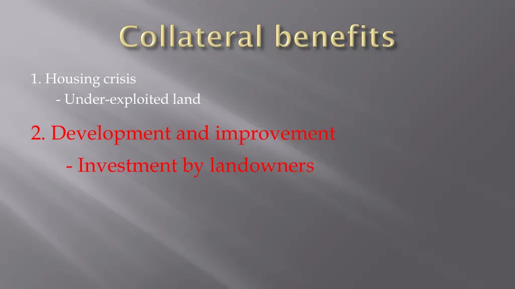 1 housing crisis under exploited land 1