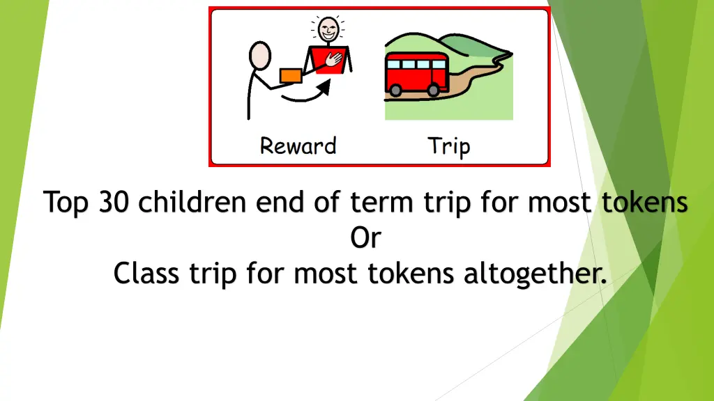 top 30 children end of term trip for most tokens