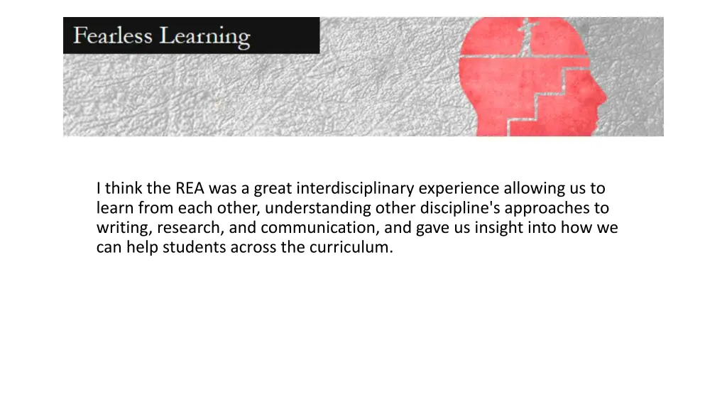 i think the rea was a great interdisciplinary