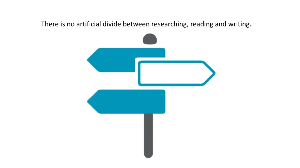 there is no artificial divide between researching