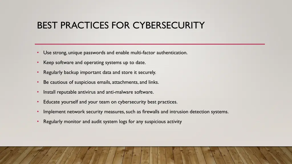 best practices for cybersecurity