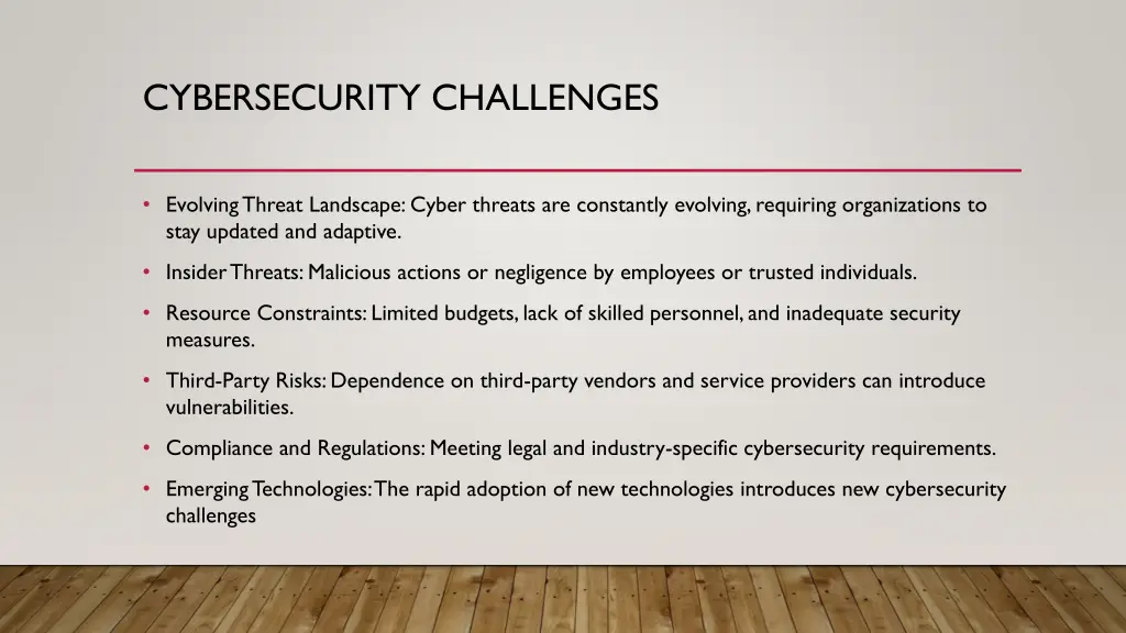 cybersecurity challenges