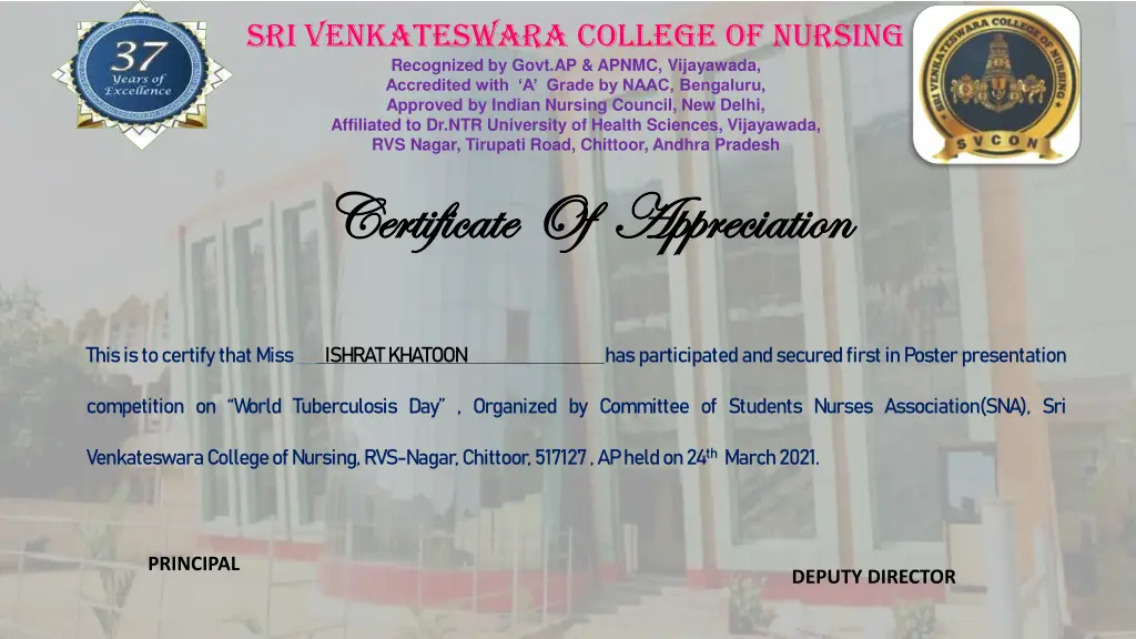 sri venkateswara college of nursing recognized 24