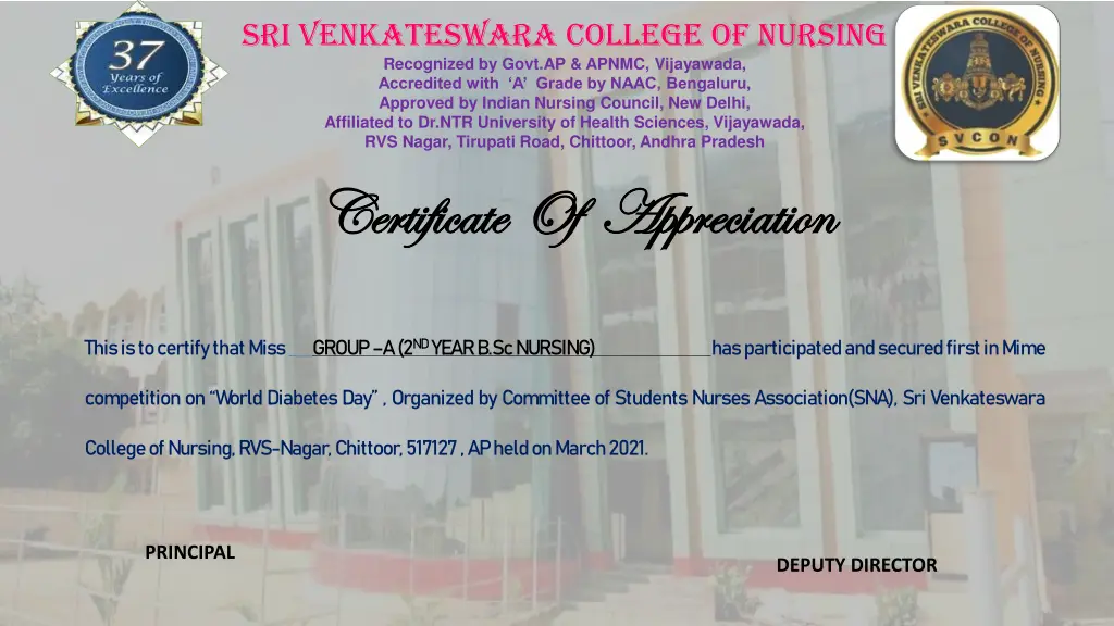 sri venkateswara college of nursing recognized 29
