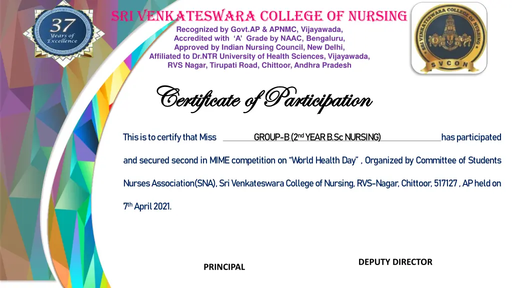 sri venkateswara college of nursing recognized 3