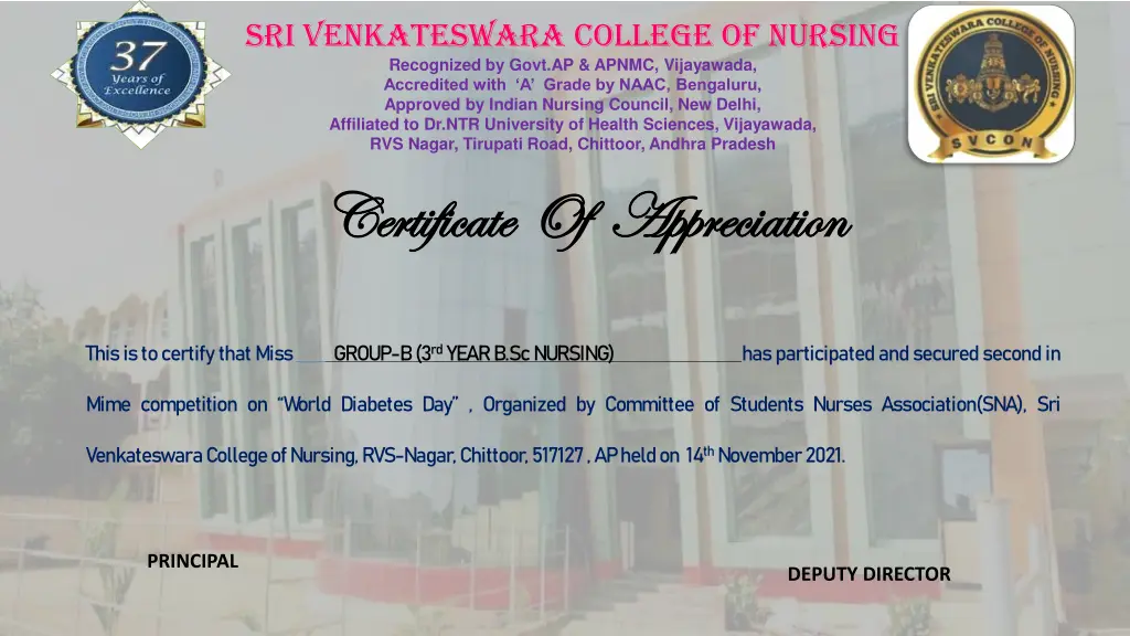 sri venkateswara college of nursing recognized 30