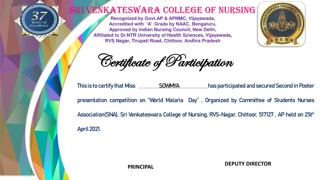 sri venkateswara college of nursing recognized 5