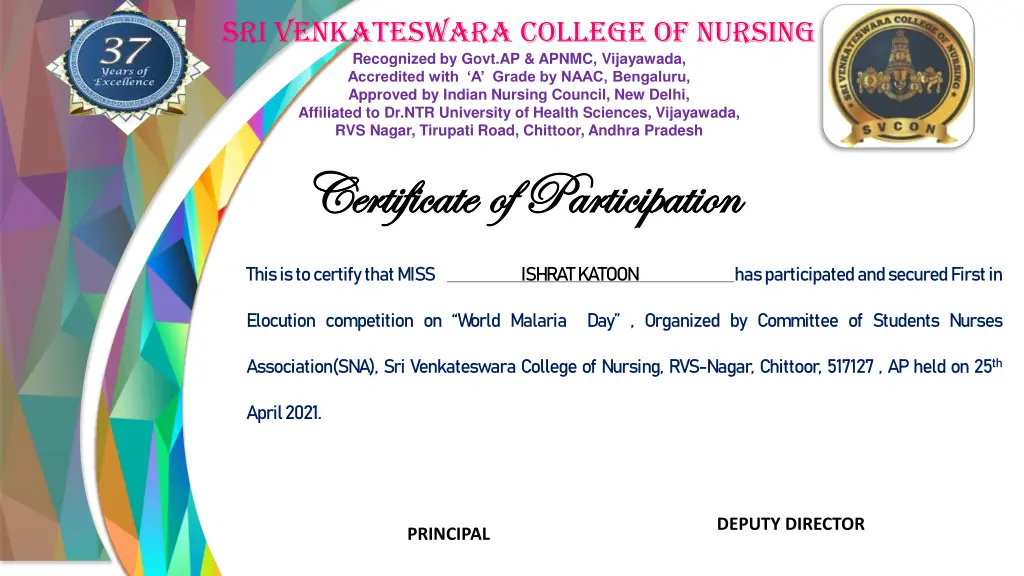 sri venkateswara college of nursing recognized 6