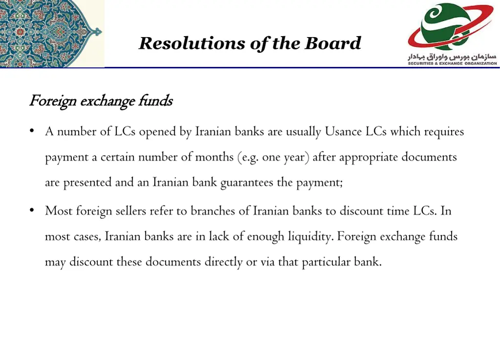 resolutions of the board 21