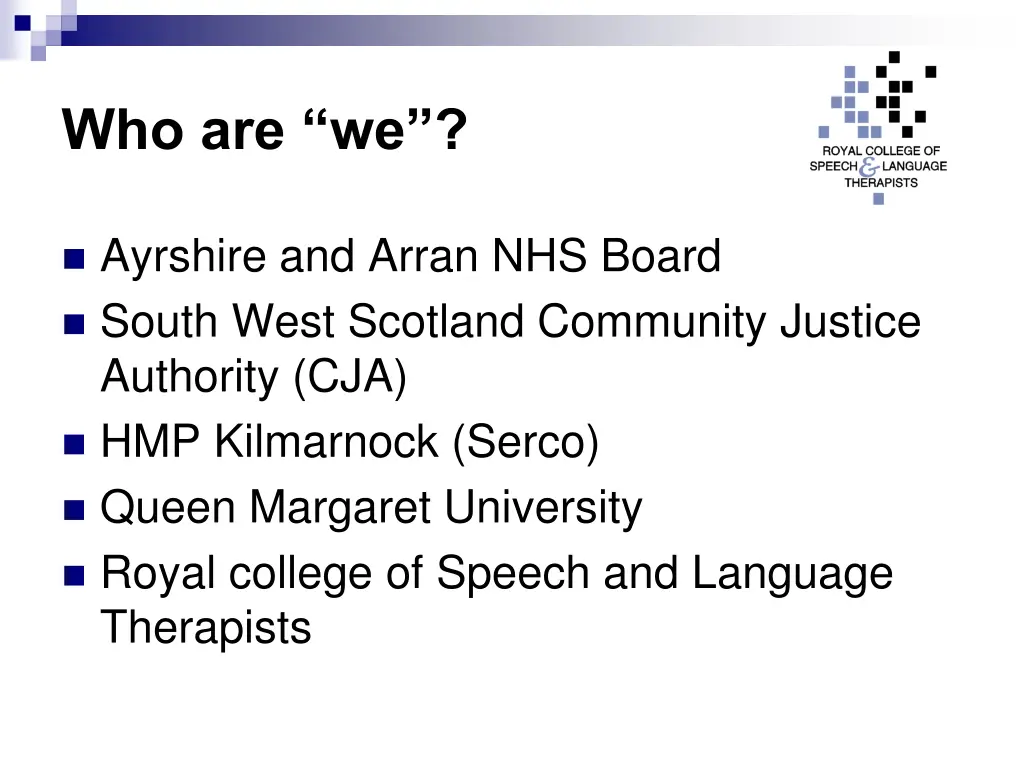 who are we