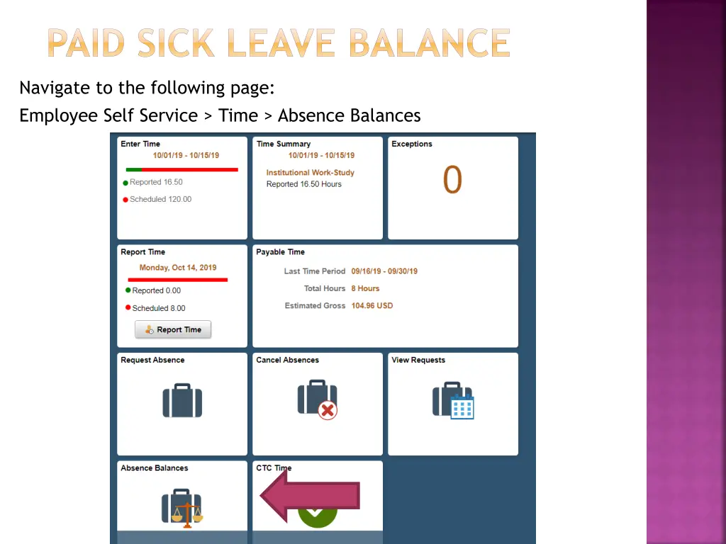 paid sick leave balance 1