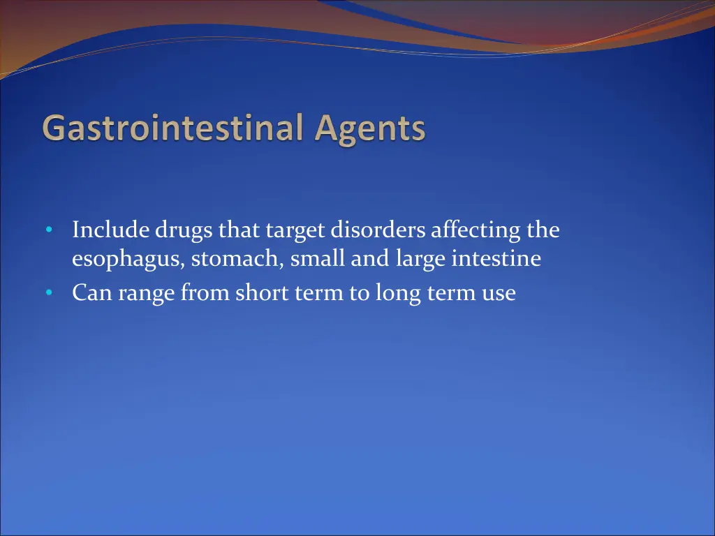 include drugs that target disorders affecting