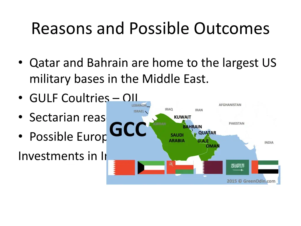 reasons and possible outcomes