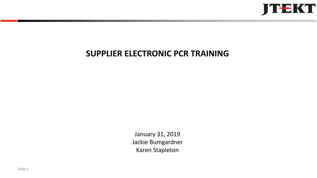 supplier electronic pcr training