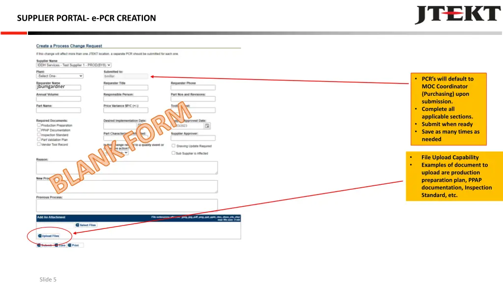 supplier portal e pcr creation 1