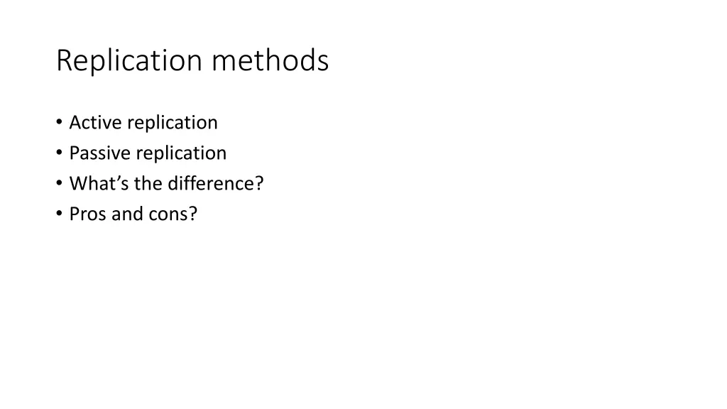 replication methods