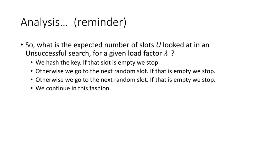 analysis reminder