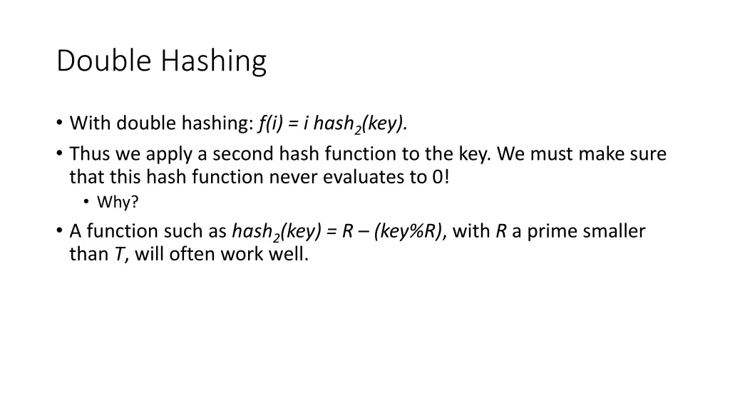 double hashing