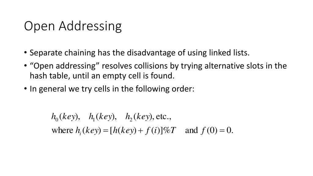 open addressing