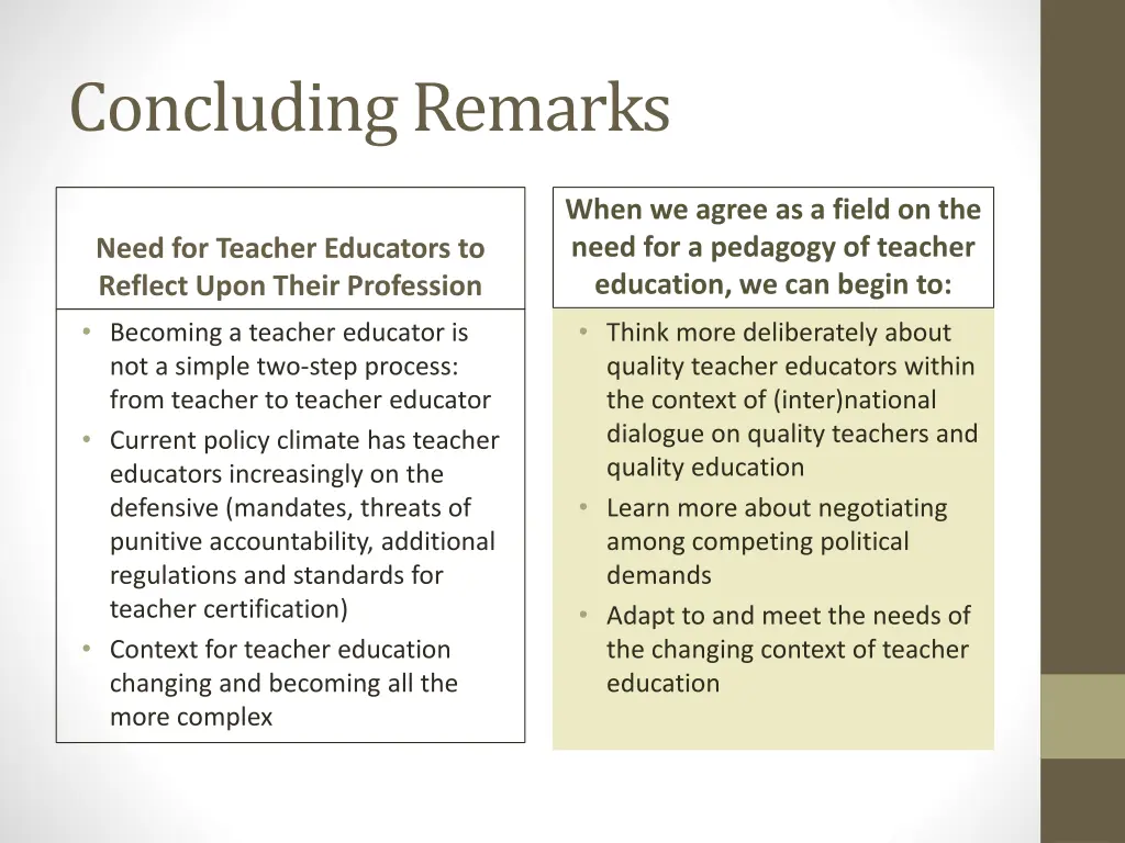 concluding remarks 1