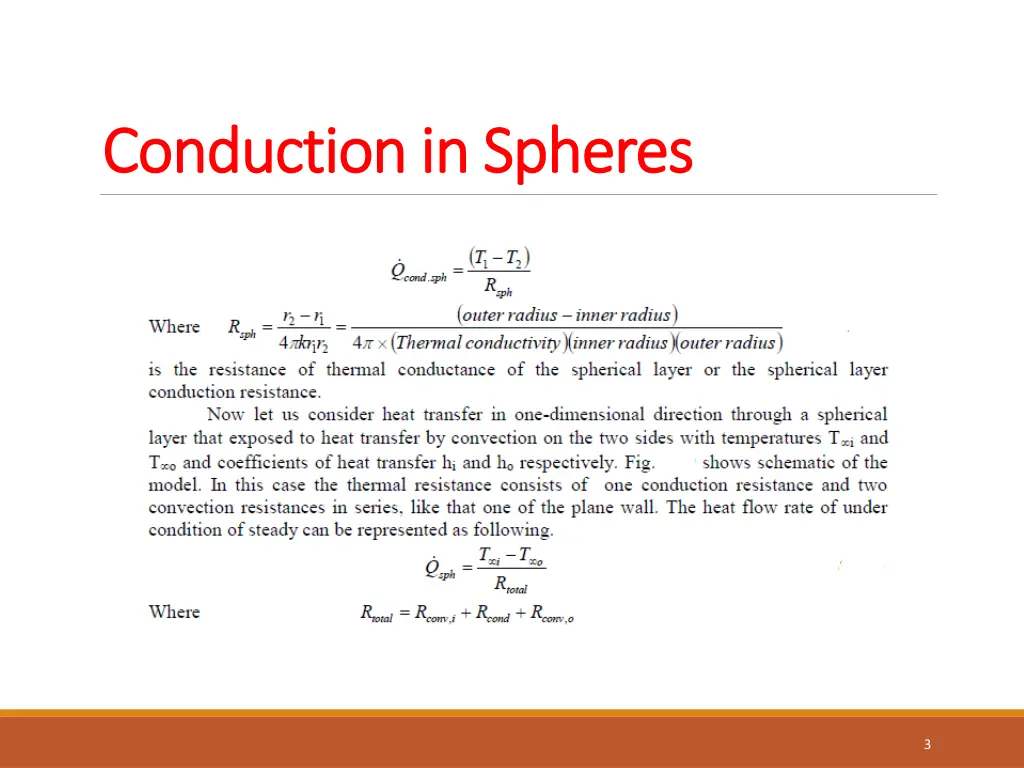 conduction in spheres conduction in spheres