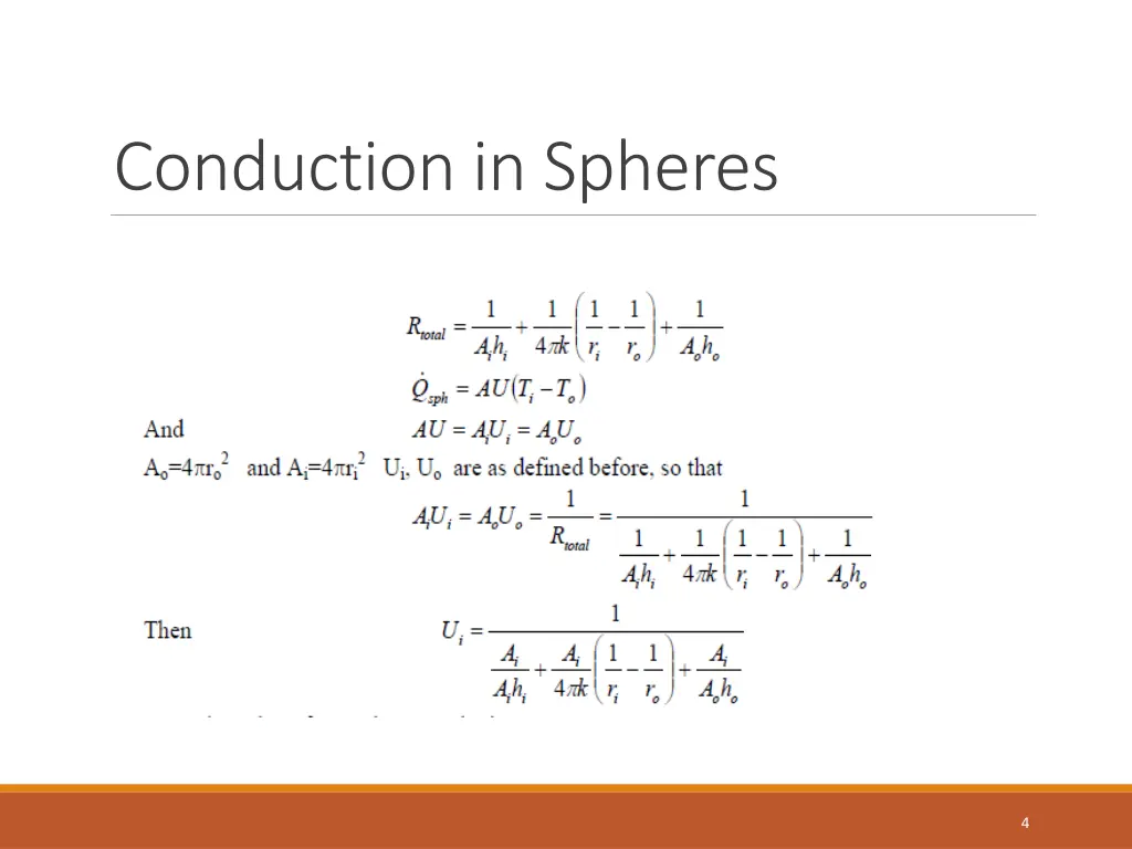 conduction in spheres