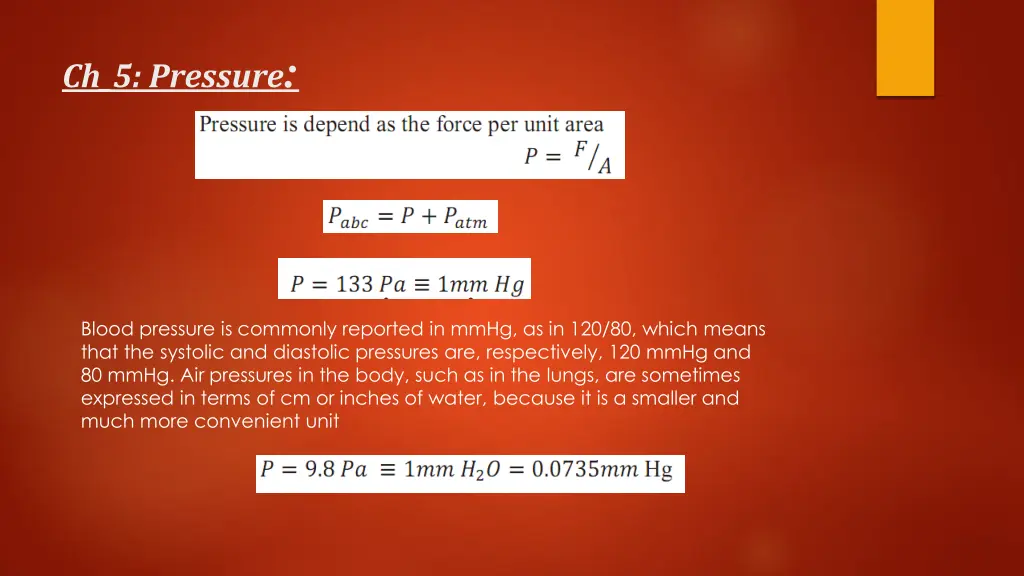 ch 5 pressure