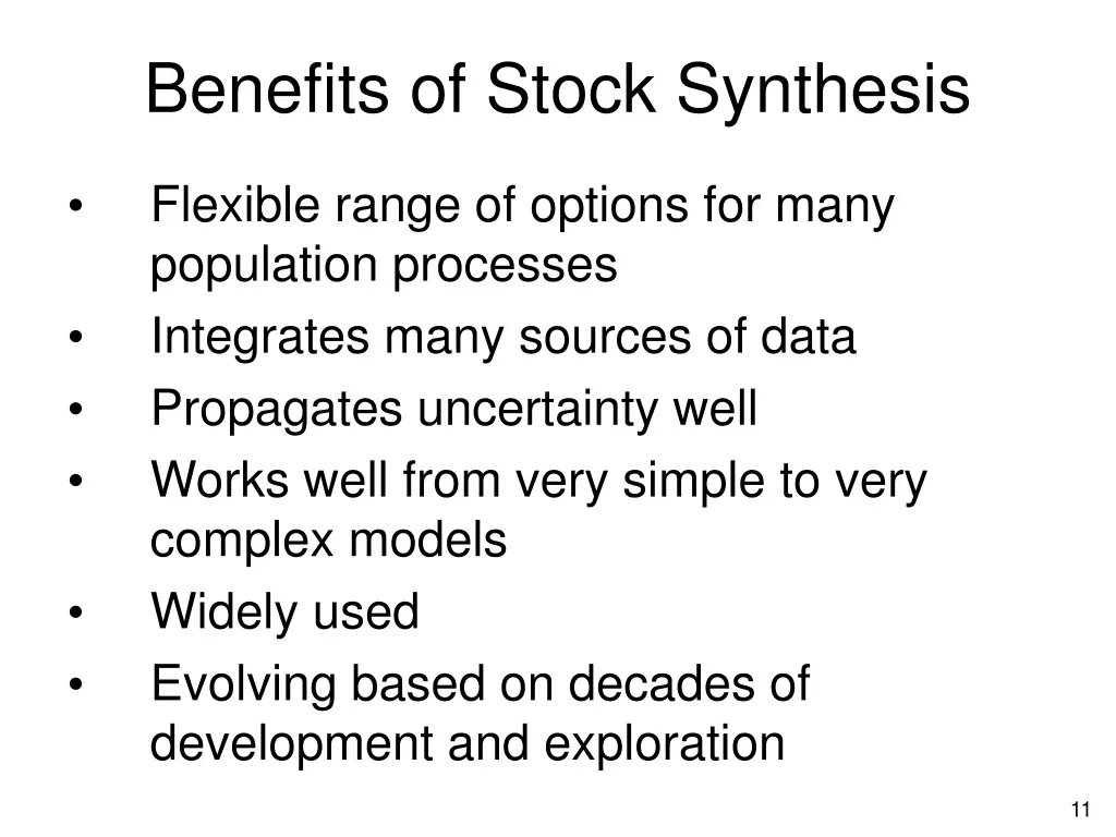 benefits of stock synthesis