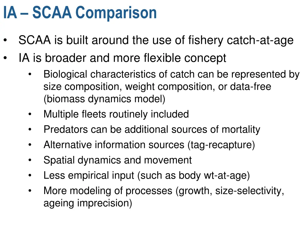 ia scaa comparison