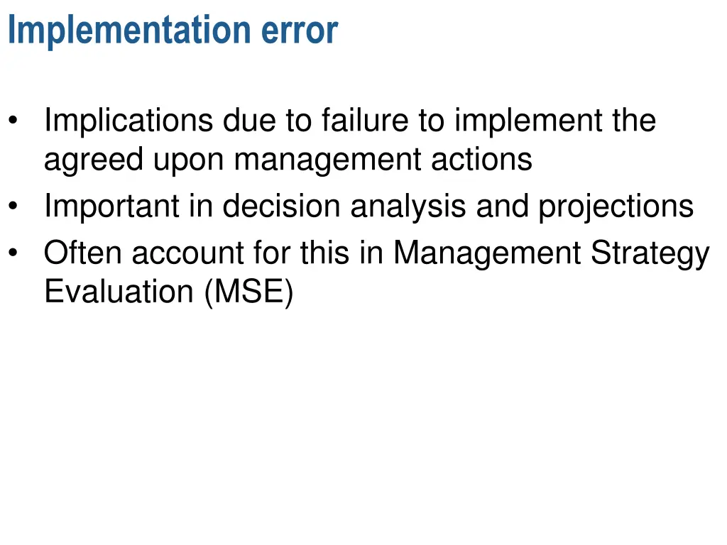 implementation error